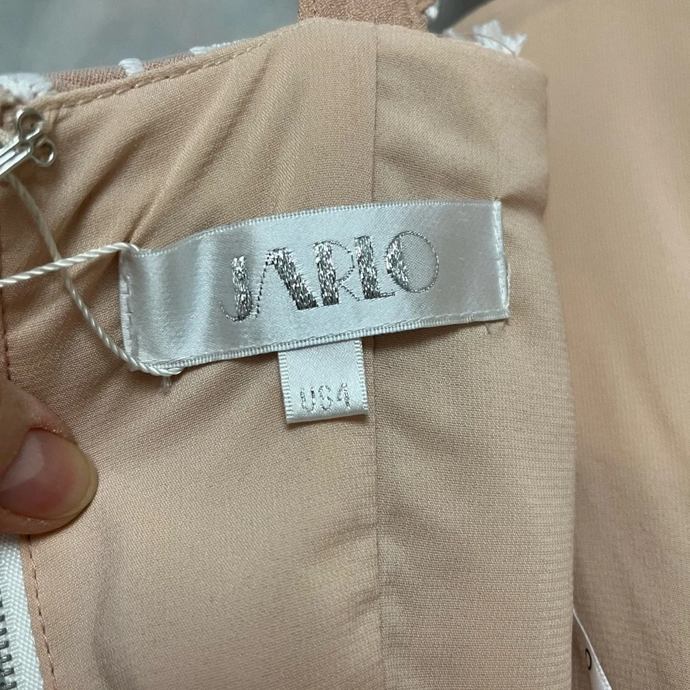 NWT JARLO of BLOOMING DALES Size 4 Ivory Lace Gown Prom Evening dress wTrain - Picture 6 of 14